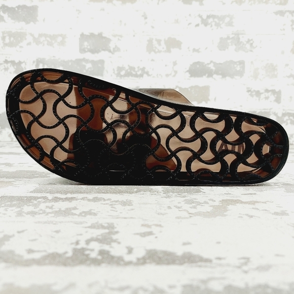 MIA Black Double Strap Buckle Slides Sandals V633 - Picture 8 of 11